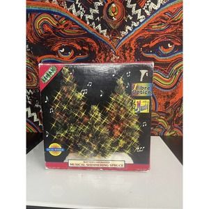 Lemax Fiber Optics Musical Shimmering Spruce Trees, Battery Operated for Village